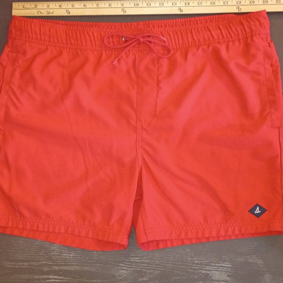 Sperry Red Swim Trunks. Men's XL 40-42" Waist. Label a Lg. Like NEW!! - Picture 1 of 5